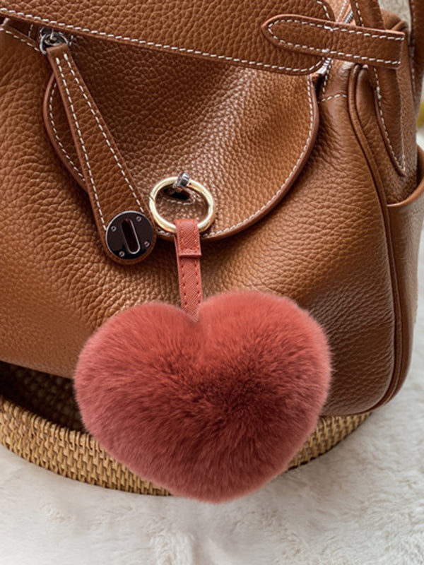 Heart Shape Bag Charm Keychain