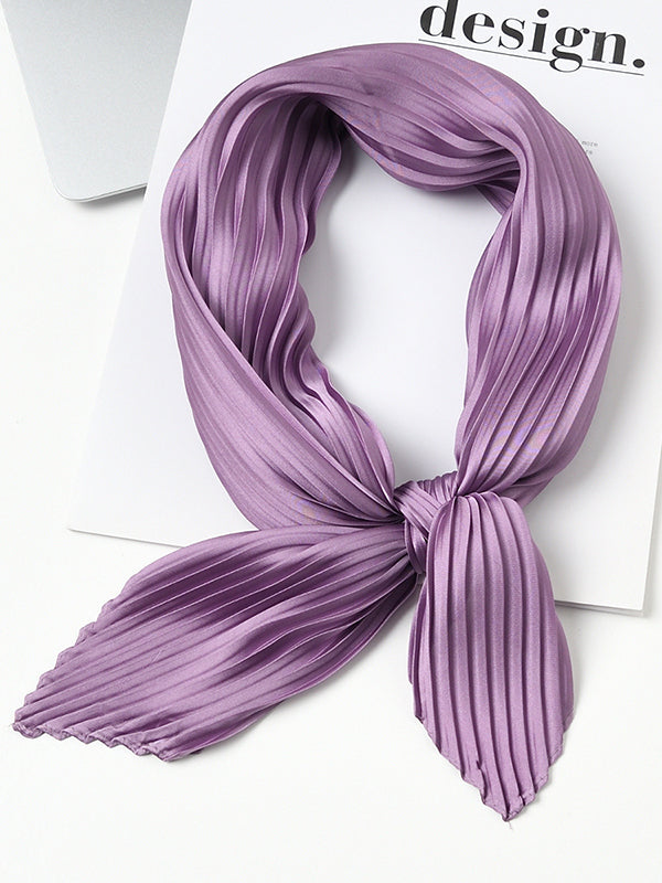 Pleated Solid Color Shawl&Scarf