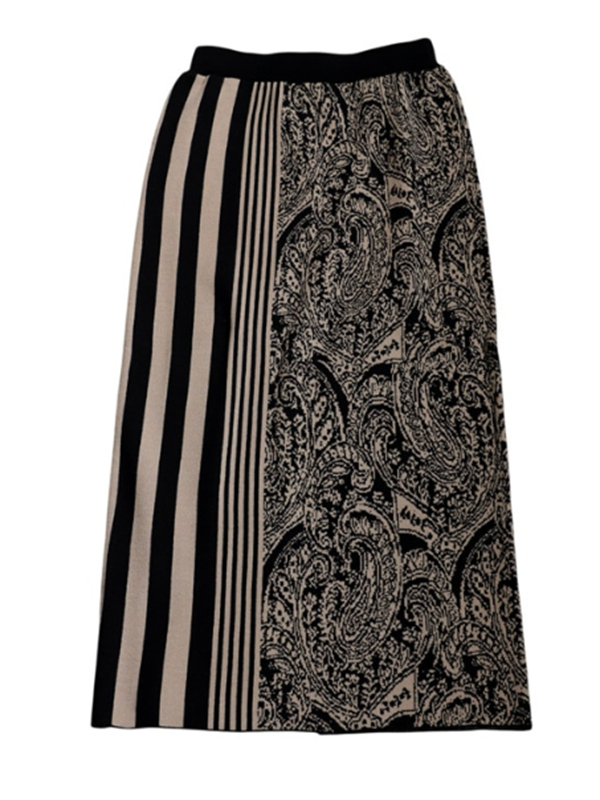 Column Striped Knitting Skirts Bottoms