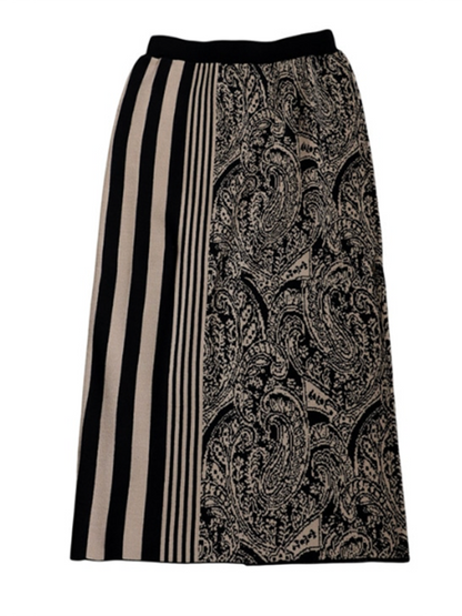 Column Striped Knitting Skirts Bottoms