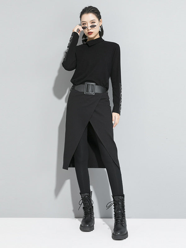 False Two Solid Split-Joint Culotte