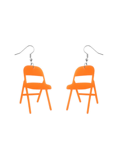 Geometric Solid Color Drop Earrings