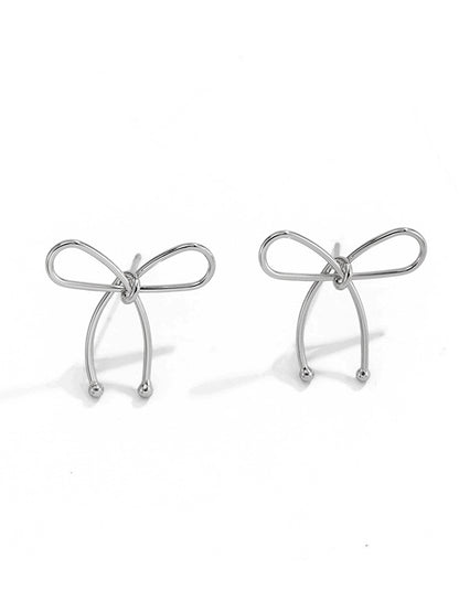 Bowknot Geometric Drop Earrings