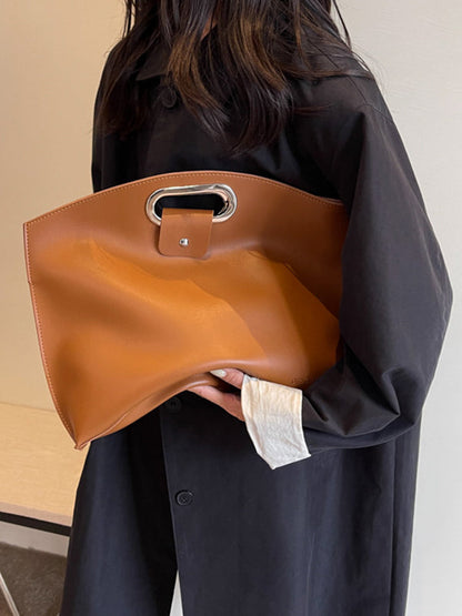Two-Piece Set Hollow Solid Color Bags Accessories Handbags