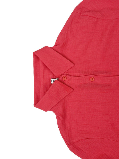 Long Sleeves Loose Buttoned Solid Color Lapel Blouses&Shirts Tops