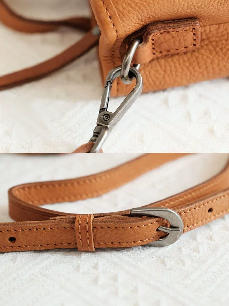 Genuine Leather Vintage Mini Bucket Tote