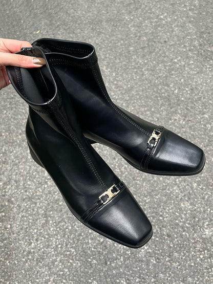 Split-Joint Square-Toe Boots