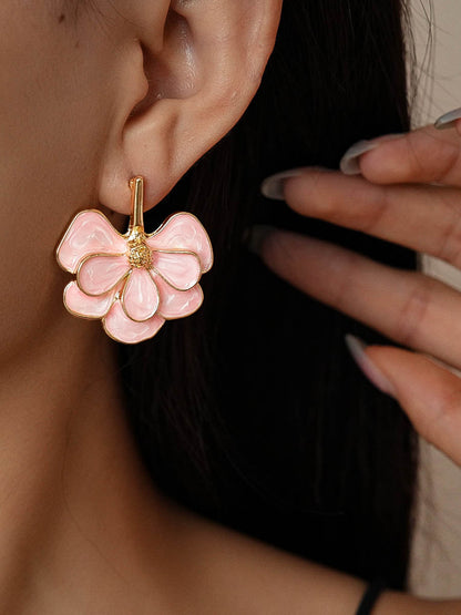 Flower Shape Drop Earrings