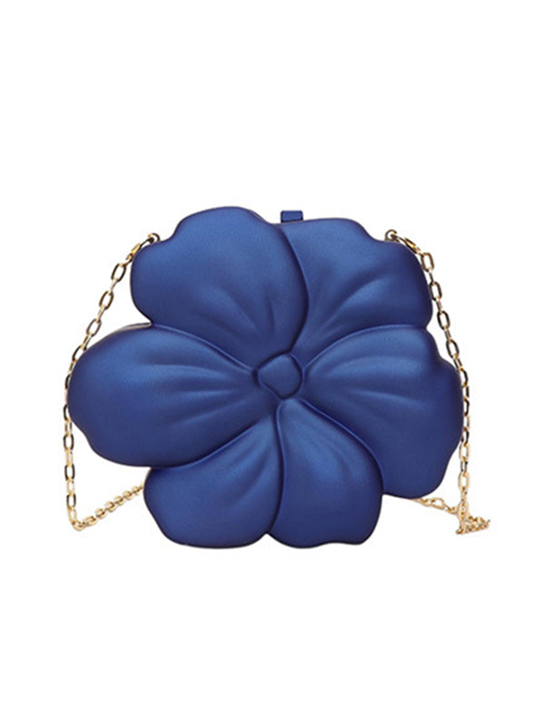 Chains Flower Shape Shiny Crossbody Bags