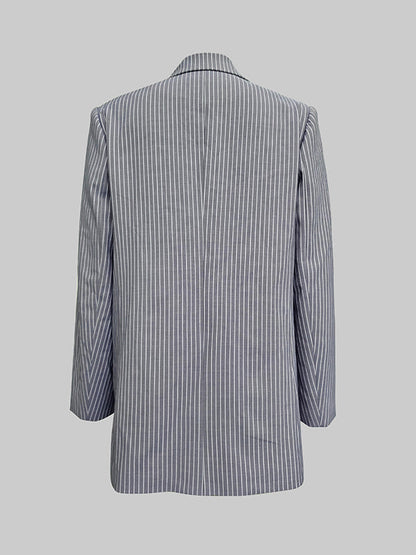 Long Sleeves Loose Split-Joint Lapel Blazer Suits