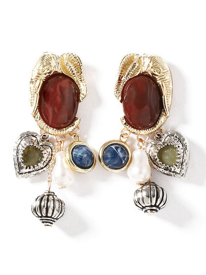 Irregularity Animal Shape Heart Shape Shiny Earrings Accessories