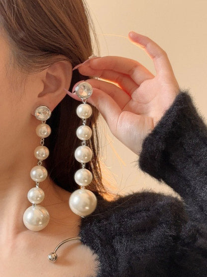 Beaded Geometric Shiny Earrings Accessories