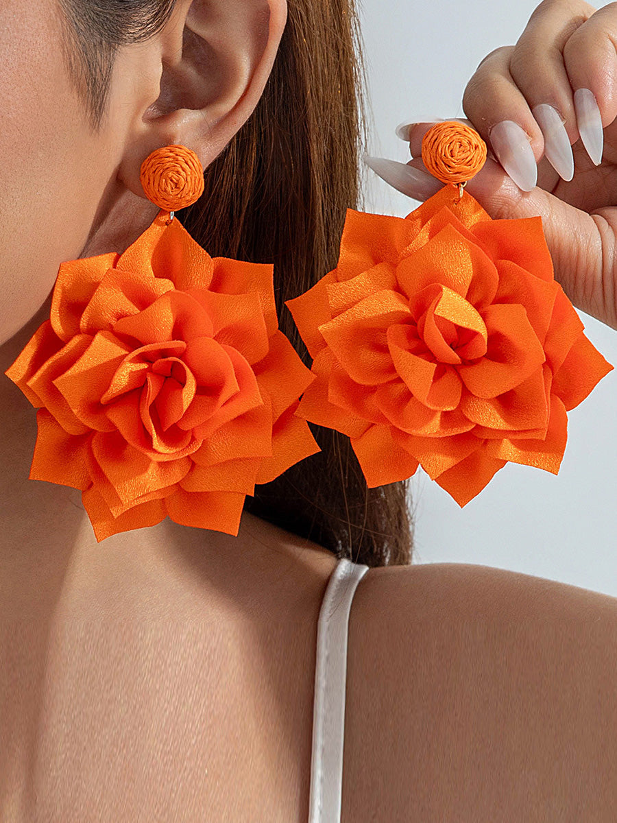 Flower Shape Drop Earrings