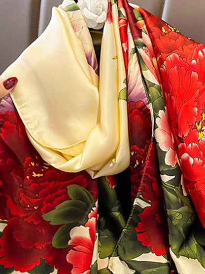 Flower Print Shawl&Scarf
