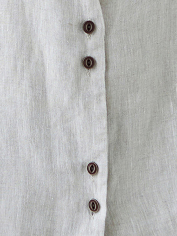 Simple Loose V-Neck Solid Color Vest