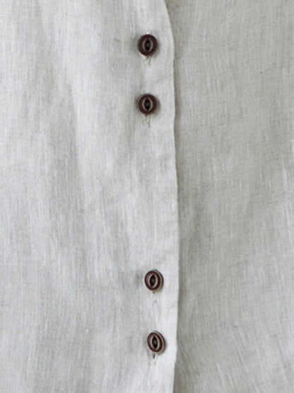 Simple Loose V-Neck Solid Color Vest