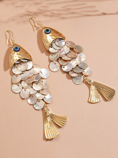 Animal Shape Tasseled Drop Earrings