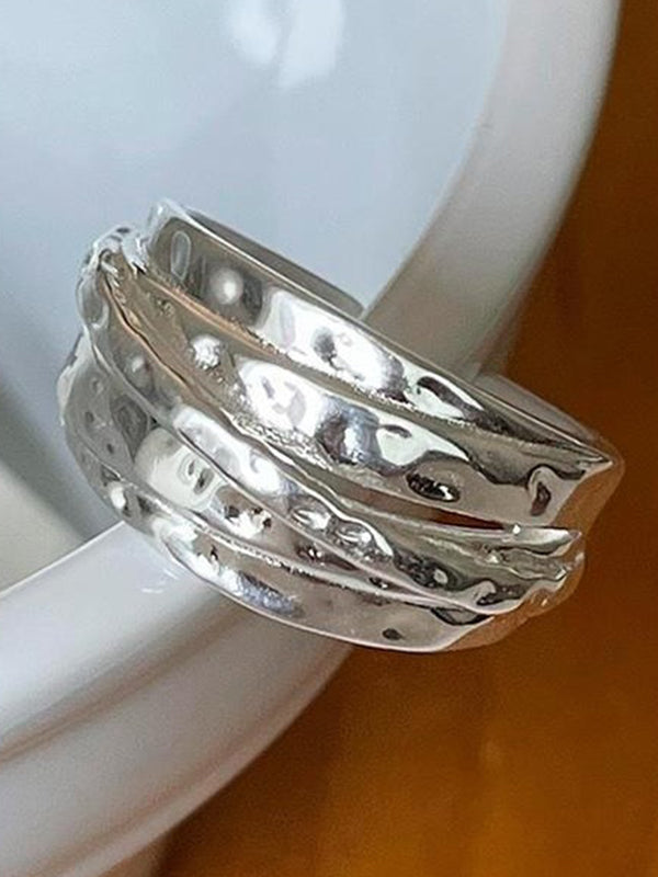 Adjustable Geometric Solid Color Rings Accessories