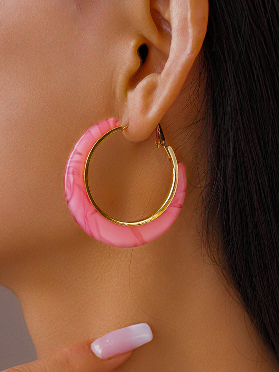 Hoop Tie Dye Earrings Accessories