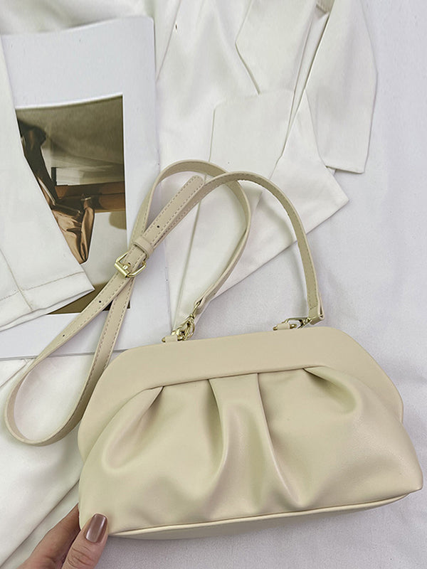 Geometric Pleated Split-Joint Crossbody Bags