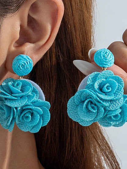Flower Shape Drop Earrings