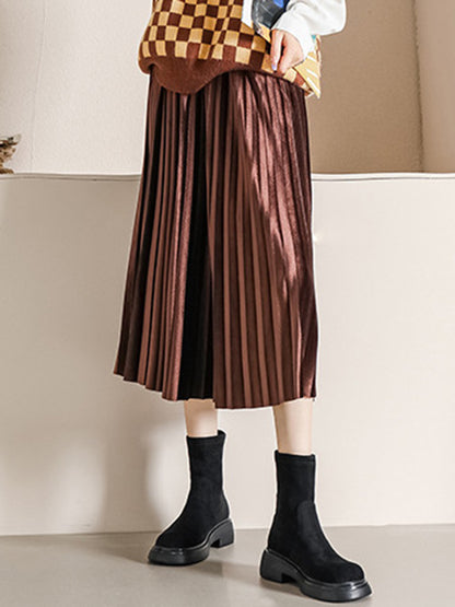Round-Toe Split-Joint Velvet Boots