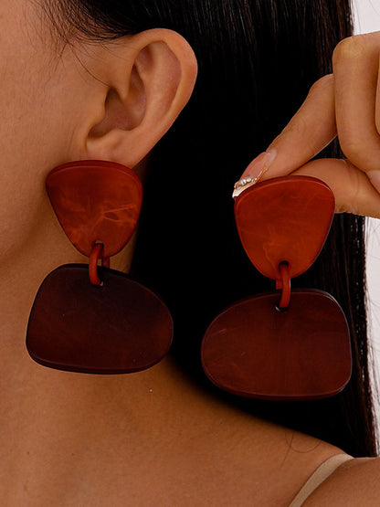 Irregular Clipping Geometric Earrings Accessories