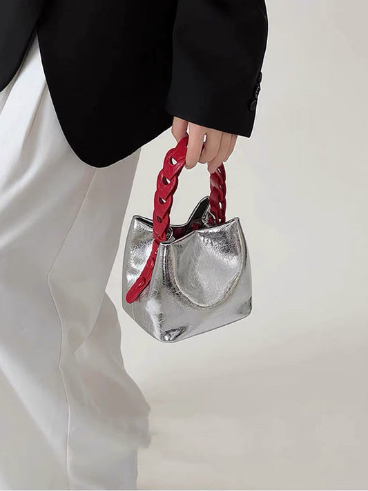 Shiny Split-Joint Mini Bags Shoulder Bags
