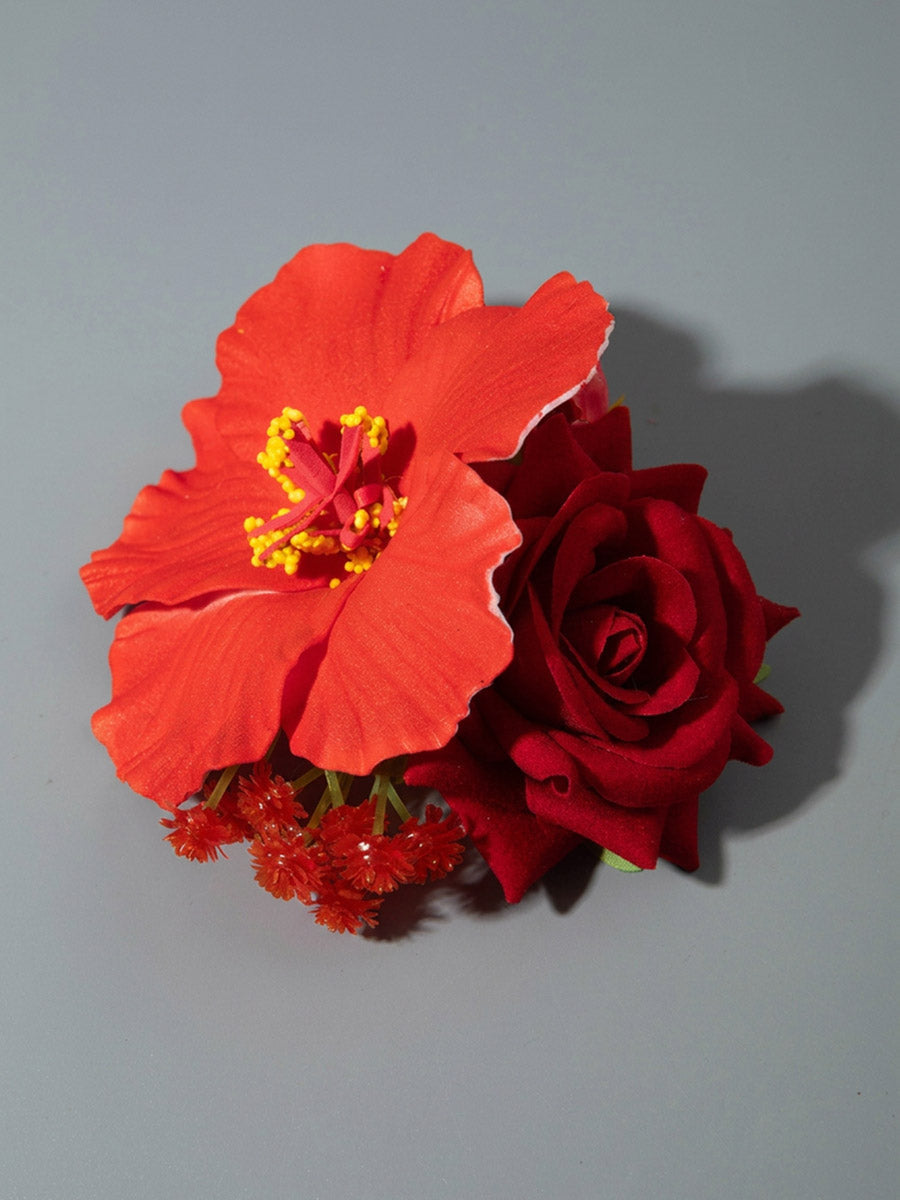 Three-Dimensional Flower Hair Clips