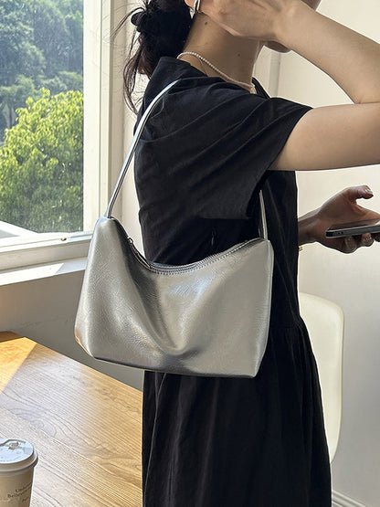 Shiny Split-Joint Zipper Bags Bags Accessories Handbags Shoulder Bags
