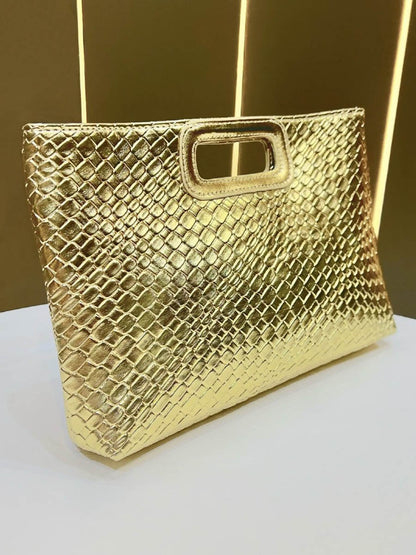 Chains Geometric Shiny Snakeskin Crossbody Bags Evening Bags & Clutches