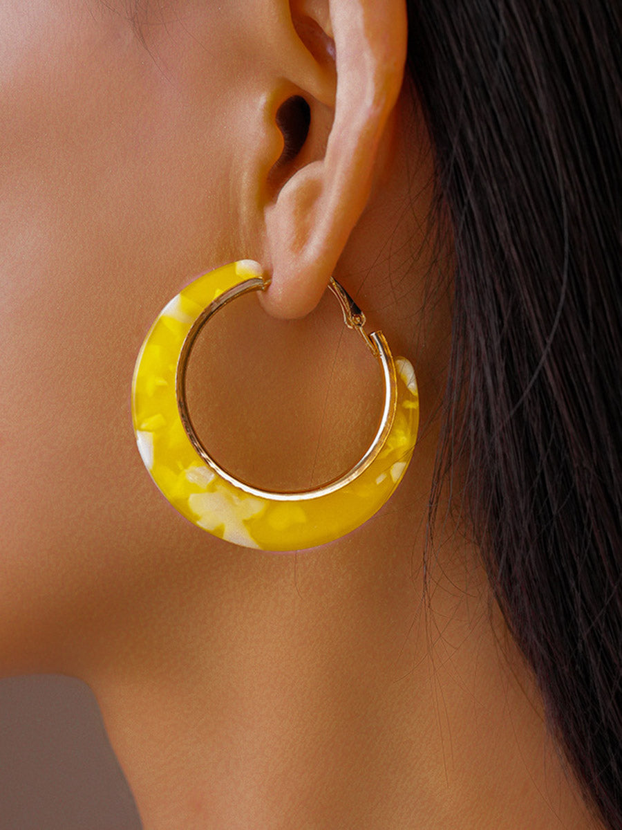 Hoop Tie Dye Earrings Accessories