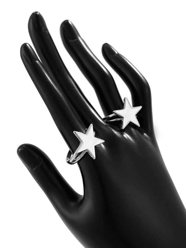 Normcore Adjustable Star Shape Rings Accessories