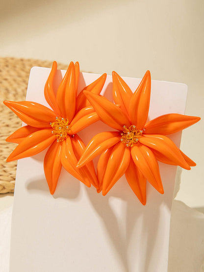 Flower Shape Drop Earrings