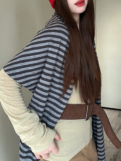 Contrast Color Keep Warm Striped Shawl&Scarf