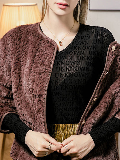 Long Sleeves Plus Size See-Through V-Neck T-Shirts Tops