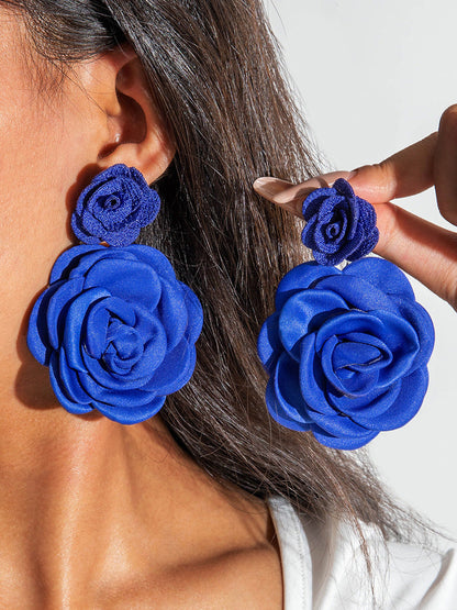 Flower Shape Drop Earrings