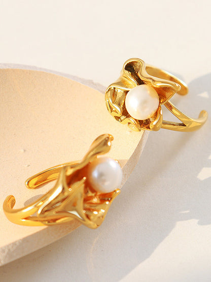 Irregularity Pleated Rings Accessories