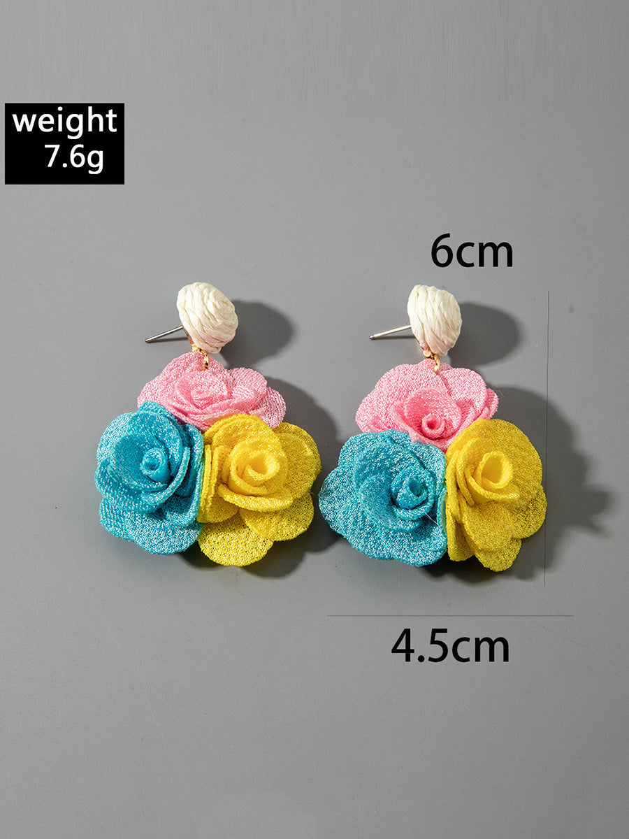 Flower Shape Drop Earrings