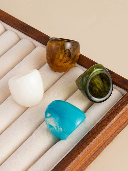 Irregularity Geometric Shiny Rings Accessories