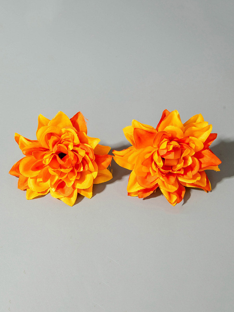 Solid Color Flower Shape Earrings Accessories