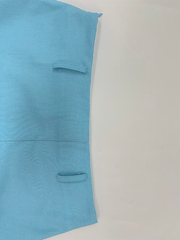 High Waisted High-Low Belted Pleated Solid Color Skirts Bottoms