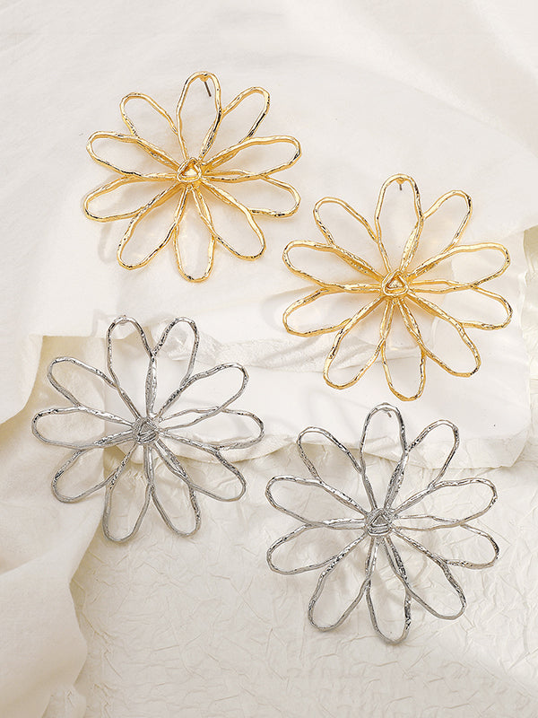 Flower Shape Drop Earrings