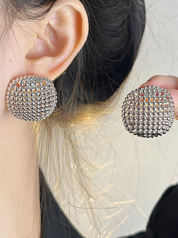 Geometric Rhine Stones Drop Earrings