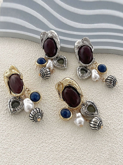 Irregularity Animal Shape Heart Shape Shiny Earrings Accessories