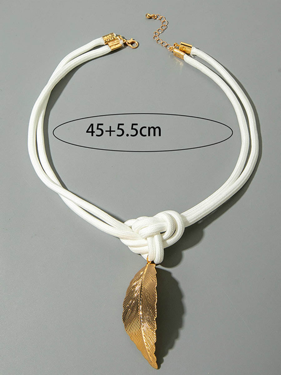 Geometric Leaves Shape Necklaces Accessories