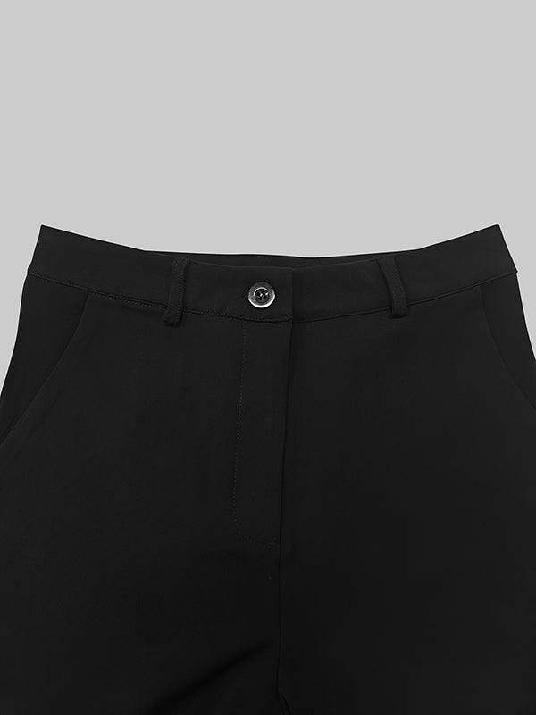 Loose Wide Leg High-Waisted Solid Color Pants Trousers