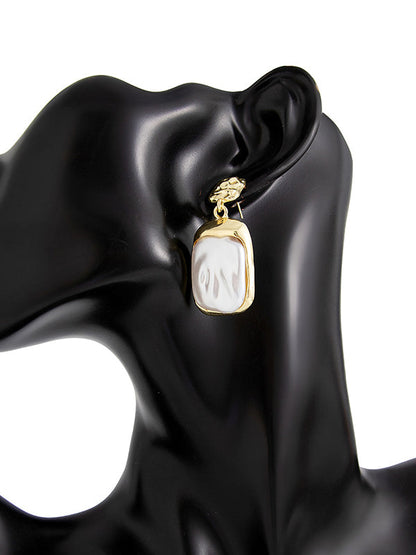 Irregularity Geometric Shiny Earrings Accessories