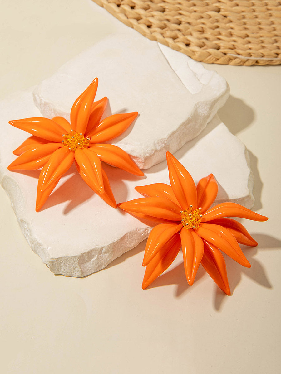 Flower Shape Drop Earrings