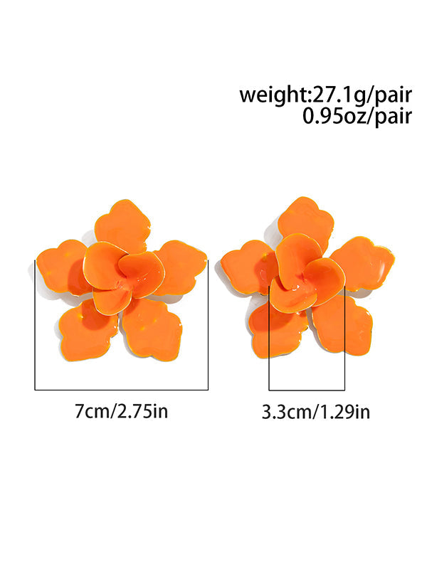 Flower Shape Drop Earrings